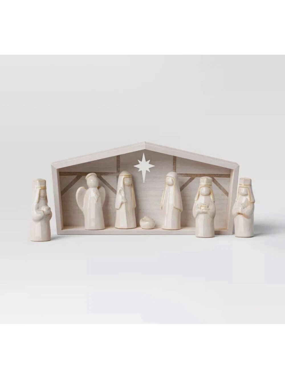 Target Wondershop 8-piece Christmas Ceramic Nativity Set, NIB